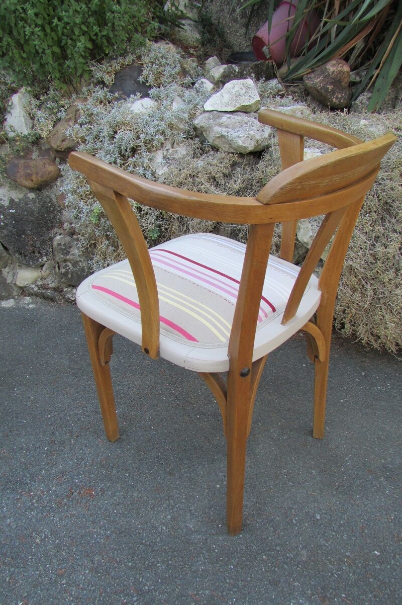 Armchair, beech and fabric