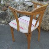 Armchair, beech and fabric