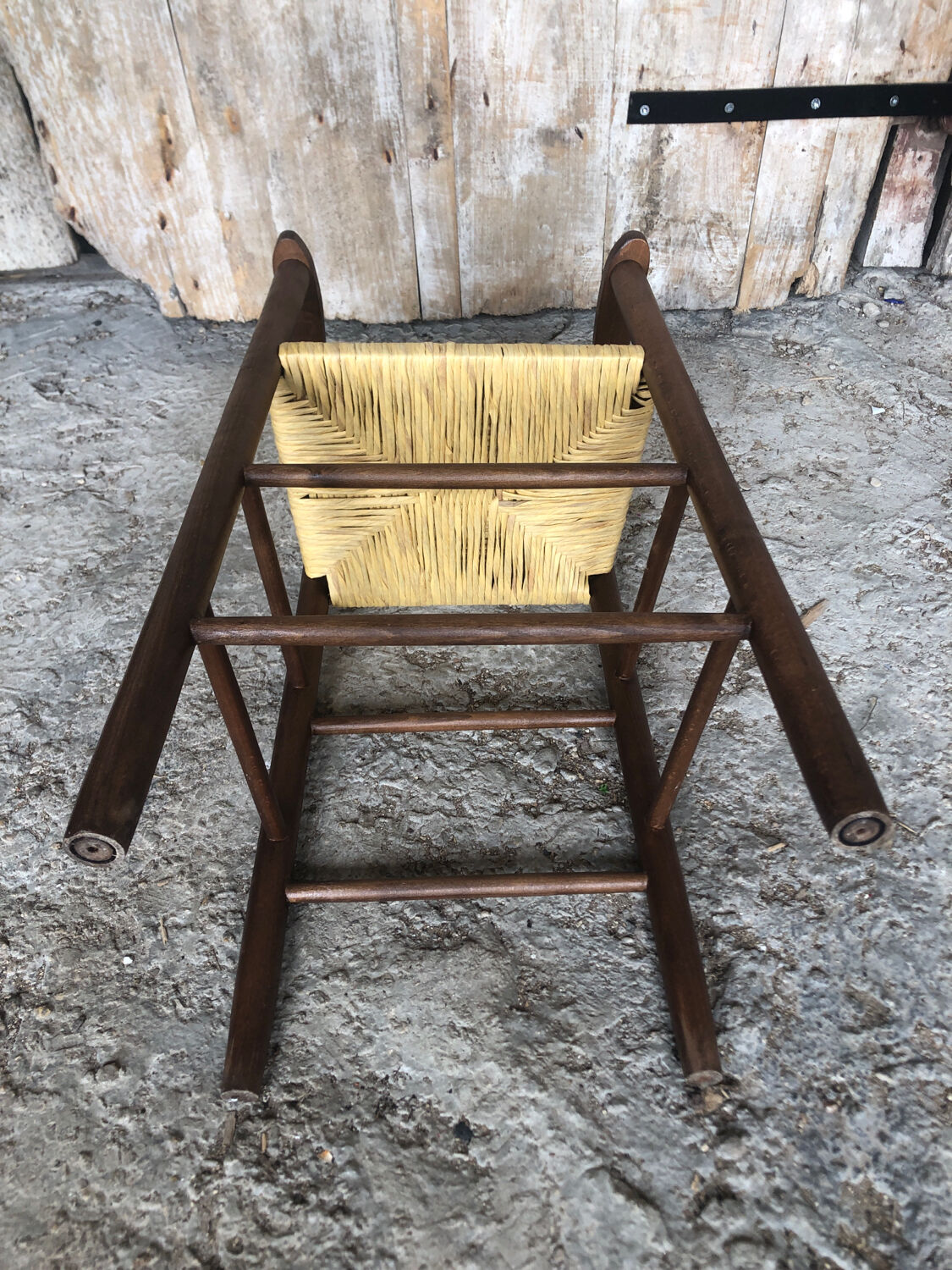High chair baby wood & mulched seat