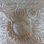 Antique ceiling light in molded glass