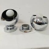 Pair of walllamps 70s chrome