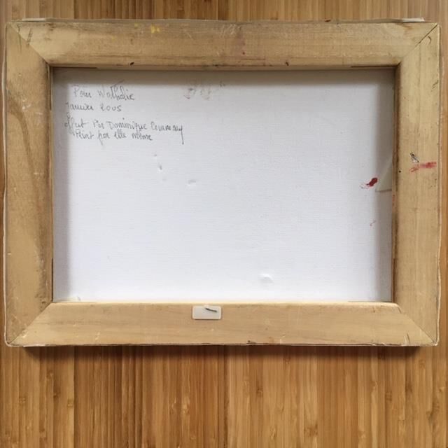 Table nude woman lying 30X40