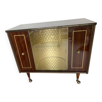 Buffet meuble tv vitrine mini bar vintage