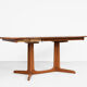 Table ovale danoise en teck avec 2 extensions