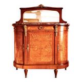 Rare antique buffet with marble, bronze, and marquetry in the Louis XVI style.