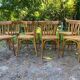 Lot de 8 chaises de bistrot vintage 1950