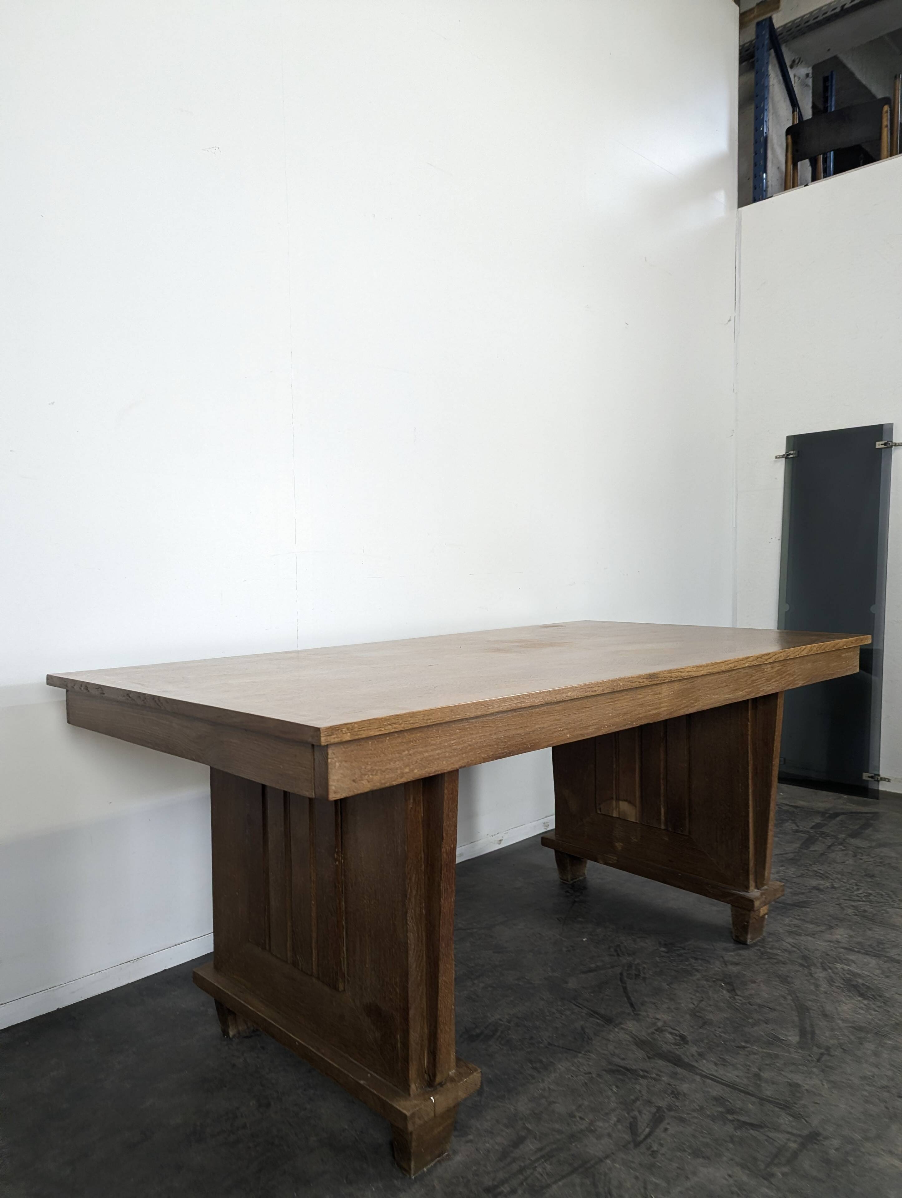 Oak desk in Art Deco style.