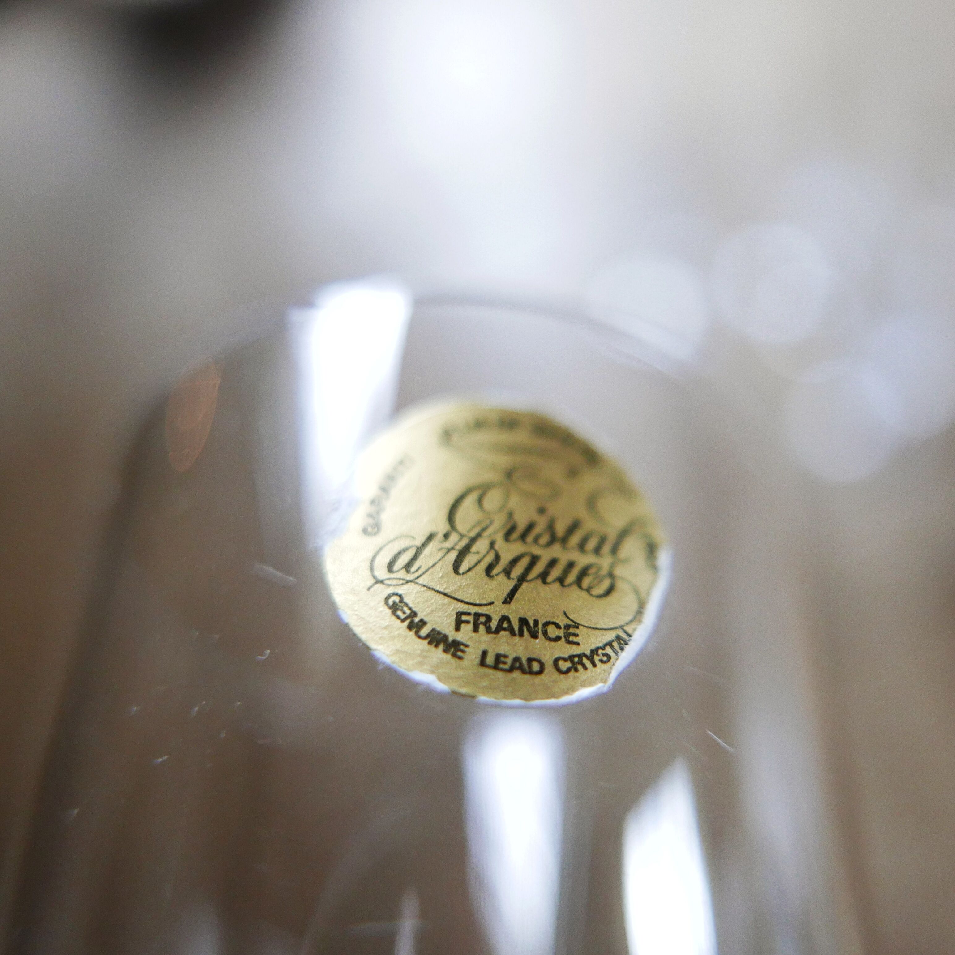 5 Arcques crystal champagne flutes