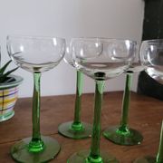 Lot de 5 verres à pied vin blanc d'Alsace
