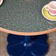 Round bistro table with tulip base in Art Deco style from the 1990s.