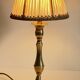 Solid brass lamp and antique lampshade