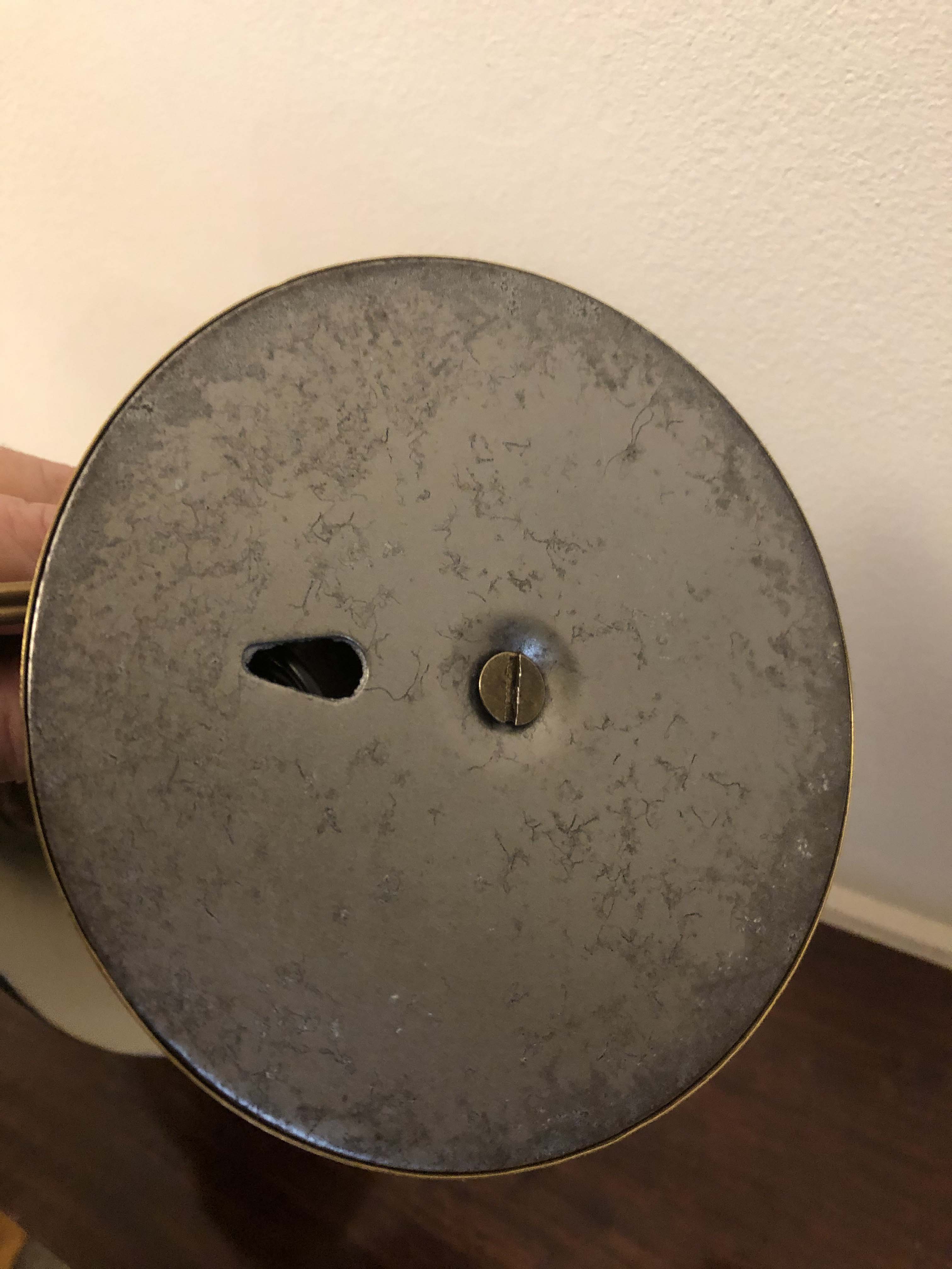 Brass bedside lamp from the 1950s