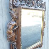Mirror from an ancient castle, carved in Neo-Renaissance style.