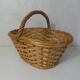 Vintage rattan mushroom basket