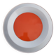 Ceiling light or circular wall light in orange lacquered metal and perspex 1960