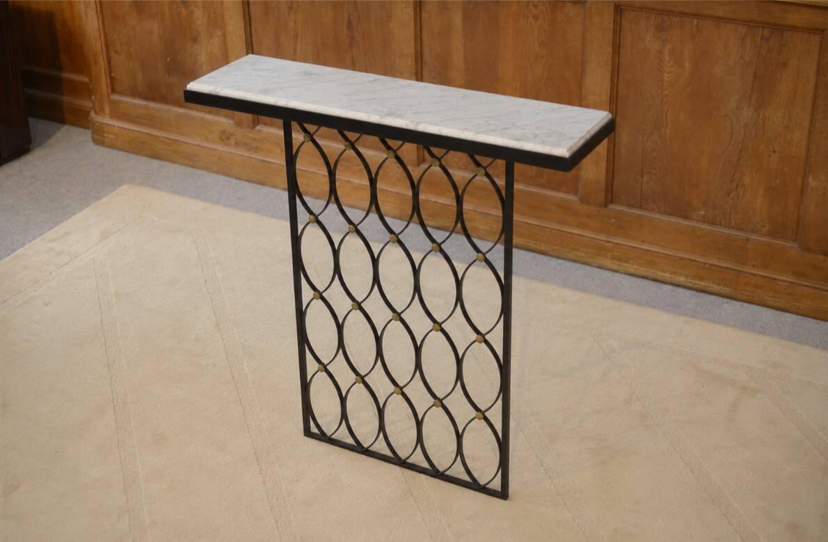 Modernist console in the style of Jean Royère 1960s.