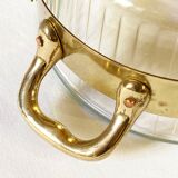 Copper and brass serving dish, M. Delalande, Villedieu, France