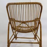 Pair of vintage bamboo armchairs, Bonacina style