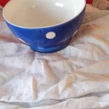 Blue bowl with white polka dots. Longchamp. France.