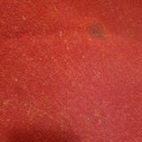 Round carpet in red moumoute style pelfran diameter 130cm vintage