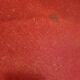 Round carpet in red moumoute style pelfran diameter 130cm vintage