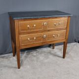 Petite commode régionale en noyer, style louis xvi – début xixe