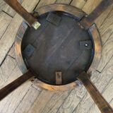 Quadripod pedestal in solid wood