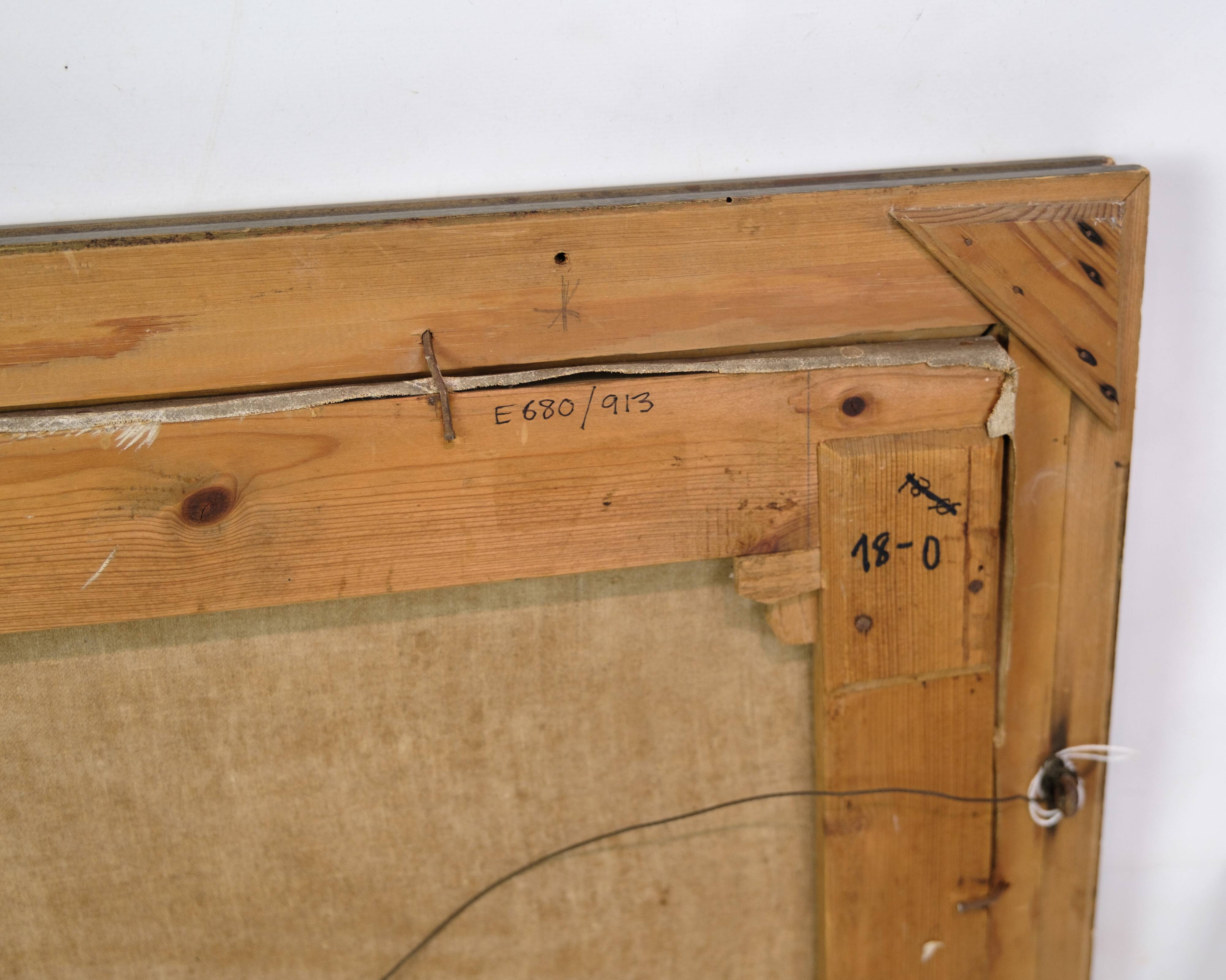 Oil painting on canvas - Coastal landscape - Alfred Theodor Olsen - Circa 1900