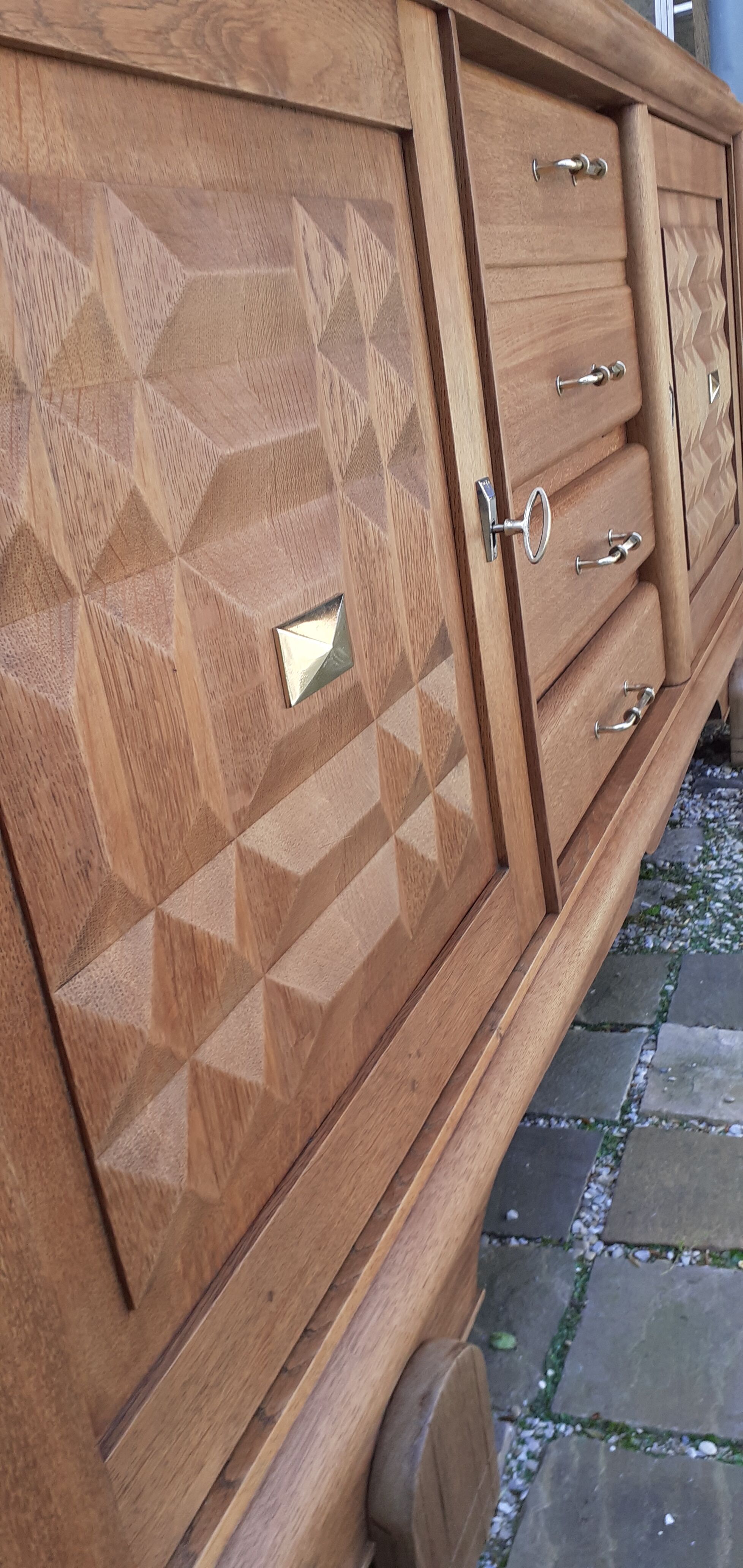 Brutalist oak sideboard year 40