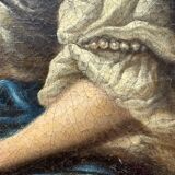 Antique painting, portrait of a gallant woman signed early 18th century