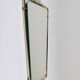 Wall mirror in brass wire with modernist loops from the mid-century, Italy, 1950s.