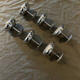 6 large silver-plated metal footed bowls by Letang Remy