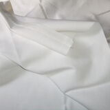 Old sheet linen curtain hanging