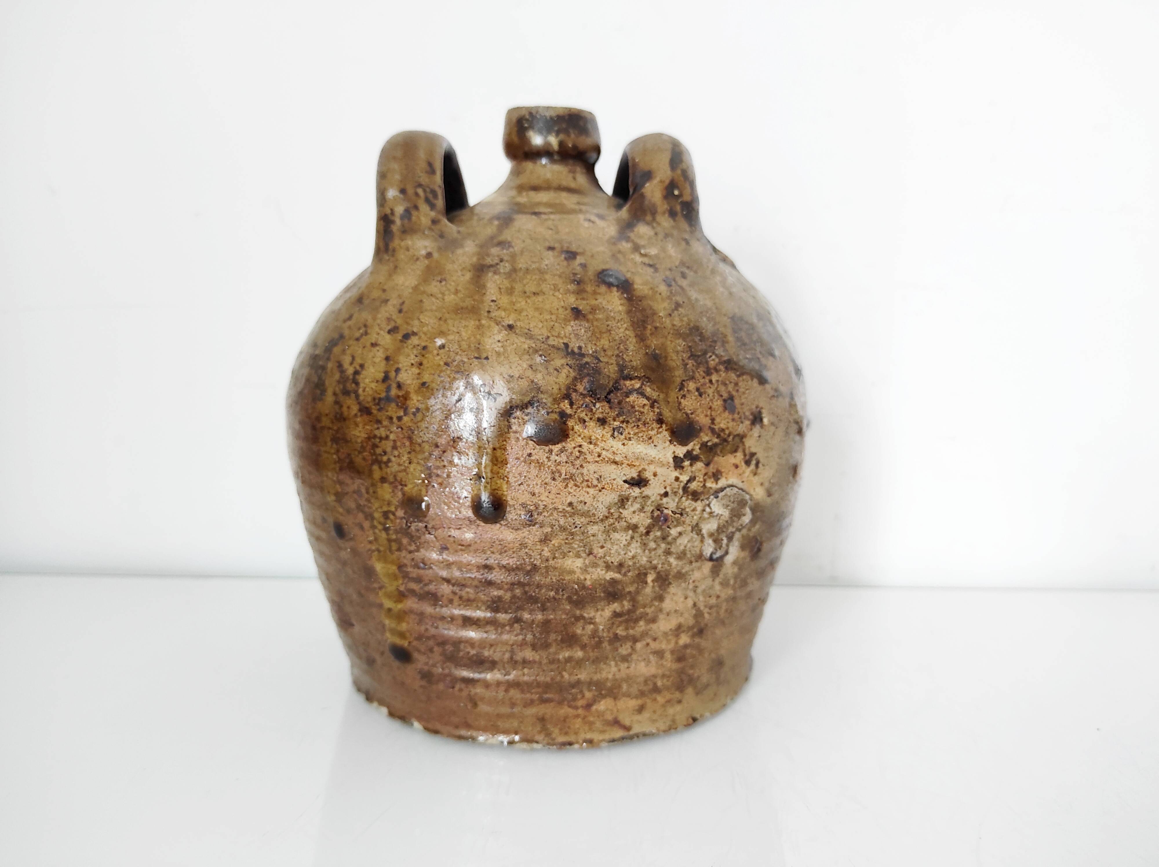 19th century ceramic oil jug