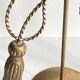 Trio of vintage knotted candlesticks brass