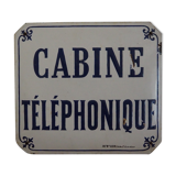 Bulging enamel plate "phone booth"