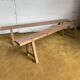 Duo of oak farm benches