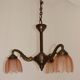 Art Deco bronze chandelier, 1920s.