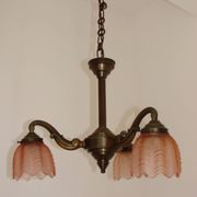 Chandelier en bronze Art Déco, années 1920.