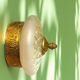 Ornate glass and brass wall or ceiling lamp