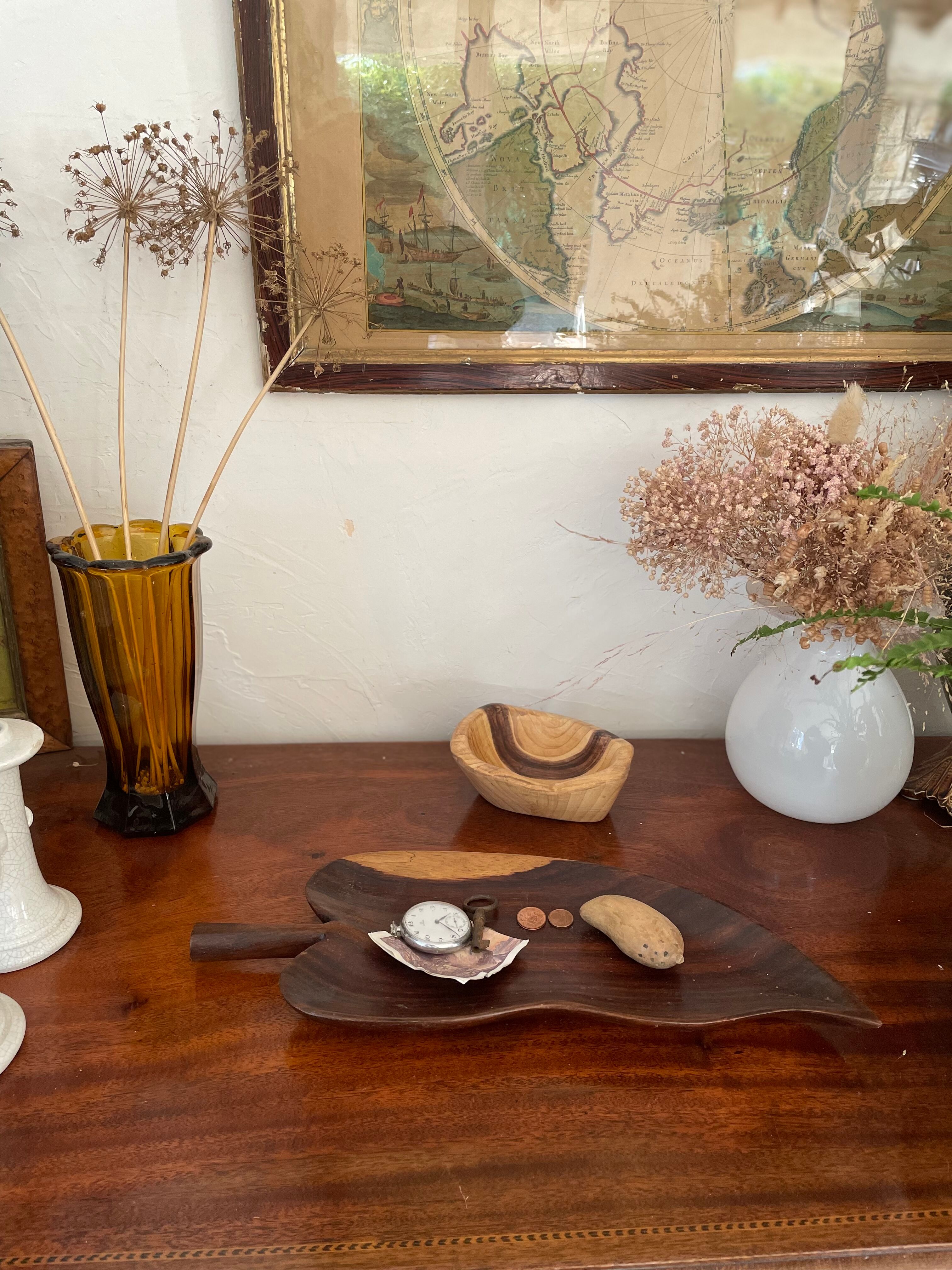 Empty vintage wooden pocket