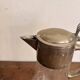 Chiller pitcher, lemonade jug, silver metal glass, Art Nouveau wine carafe.