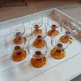 8 vintage wine/water stemmed glasses