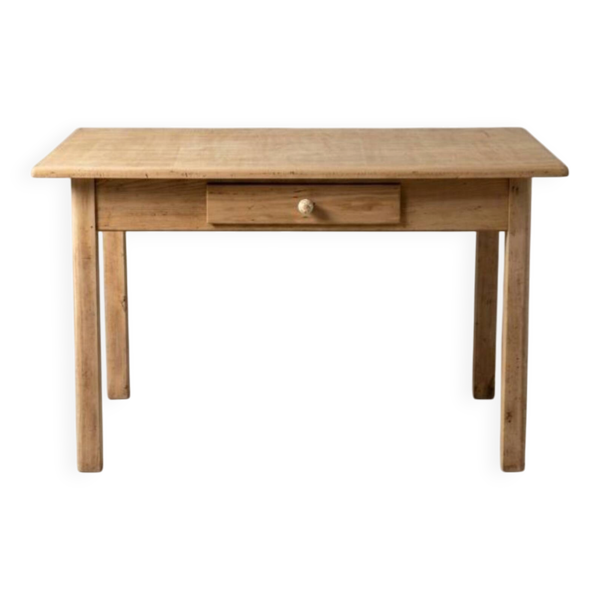 Table de campagne en bois brut restaurée – Époque Années 30/40 (180 cm
