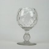 Crystal bowl with round lozenges