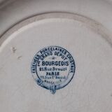 Faience plate from Emile Bourgeois depot