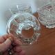 11 French moulded glass cups – 1970s