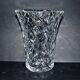 Vintage flared vase in cut crystal signed crystalworks crisgar 1950-1960