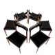6 chaises vintage danoises en palissandre des années 60