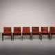 Tobia & Afra Scarpa 'Monk' chairs – walnut & cognac saddle leather